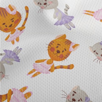 Cat Performing Ballet Athletic Mesh Flat Back