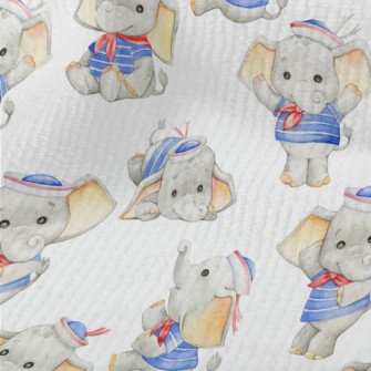 Baby Elephant In Sailor Suit Terry