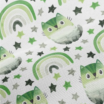 Romantic Moon And Proud Kitten Performance Linen