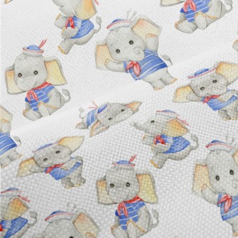 Baby Elephant In Sailor Suit Performance Linen