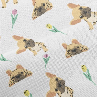 Brown Bulldog Pretending To Be Performance Linen