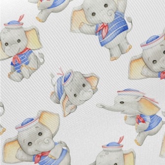 Baby Elephant In Sailor Suit Twill
