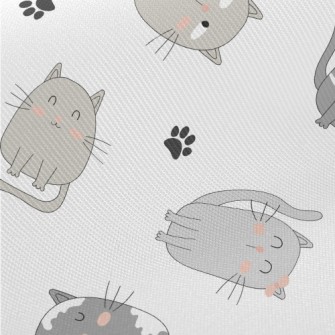 The Quirky Gray Cat Twill