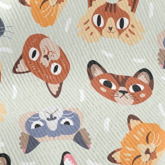 Naughty Cat With Rich Expressi Standard Corduroy