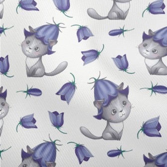 Cat Wearing Blue Bellflowers Dobby