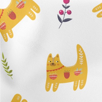 Orange Cat With Totem Stretch Ponte