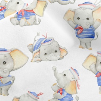 Baby Elephant In Sailor Suit Micro Fleece