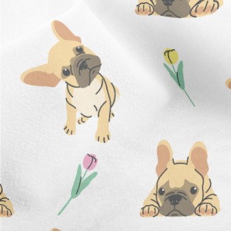 Brown Bulldog Pretending To Be Micro Fleece