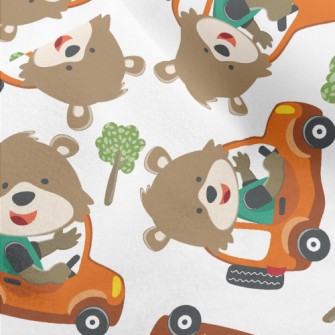 Off-road Driving Bear Micro Fleece