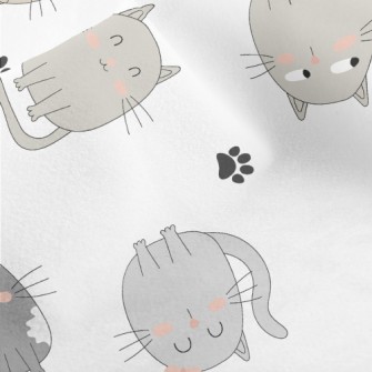 The Quirky Gray Cat Micro Fleece