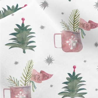 Watercolor Christmas Elements Micro Fleece