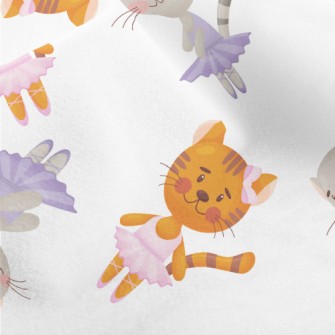 Cat Performing Ballet Micro Fleece