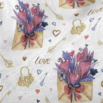 Bouquet Of Flowers In Envelope Minky