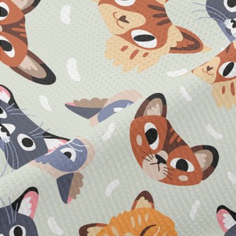 Naughty Cat With Rich Expressi Piqué