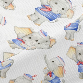 Baby Elephant In Sailor Suit Piqué