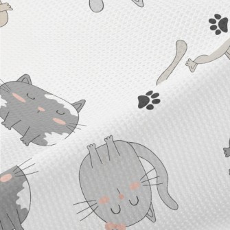 The Quirky Gray Cat Piqué
