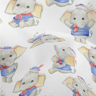 Baby Elephant In Sailor Suit Lightweight Performance Linen