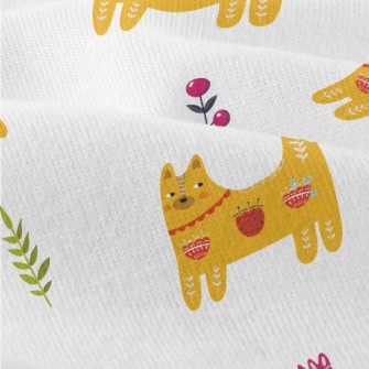 Orange Cat With Totem Modern Jersey