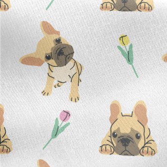 Brown Bulldog Pretending To Be Jersey Backed Fleece