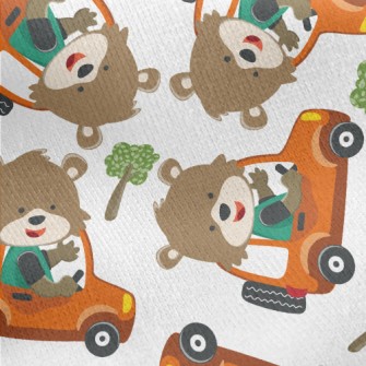 Off-road Driving Bear Jersey Backed Fleece