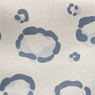 Fat Snow Leopard Pattern Jersey Backed Fleece