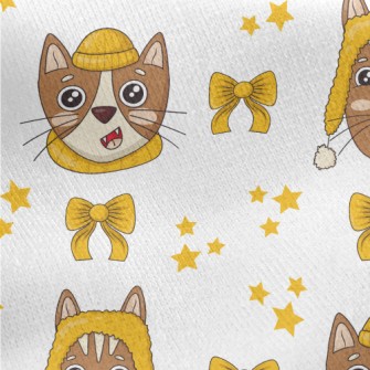 Cats With Crooked Smiles Spend Jersey Backed Fleece