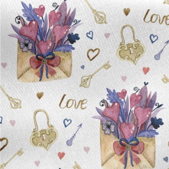 Bouquet Of Flowers In Envelope Jersey Backed Fleece