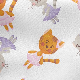 Cat Performing Ballet Jersey Backed Fleece