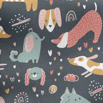 Lovely Dog Paradise Jersey Backed Fleece