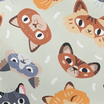 Naughty Cat With Rich Expressi Pongee