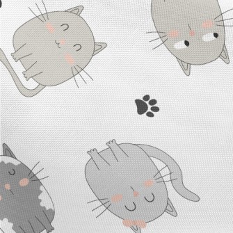The Quirky Gray Cat Pongee