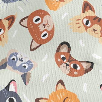 Naughty Cat With Rich Expressi Stretch Jersey