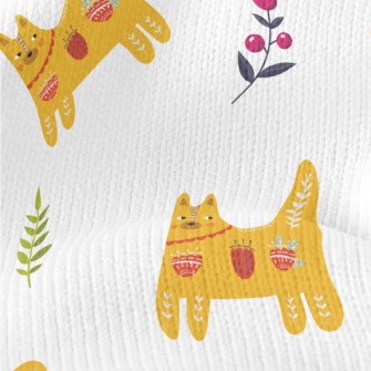 Orange Cat With Totem Stretch Jersey