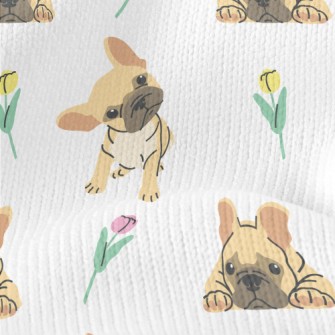 Brown Bulldog Pretending To Be Stretch Jersey