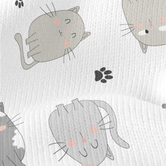 The Quirky Gray Cat Stretch Jersey