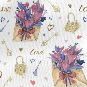 Bouquet Of Flowers In Envelope Stretch Jersey