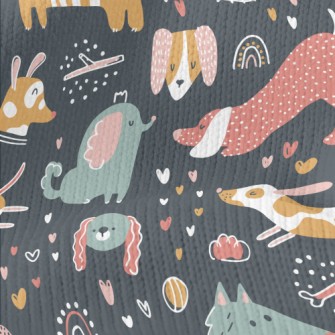 Lovely Dog Paradise Stretch Jersey