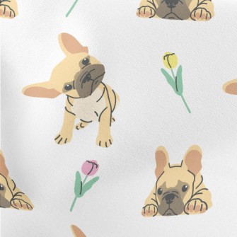 Brown Bulldog Pretending To Be Lightweight Cotton Poplin