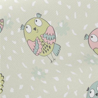 Cartoon Version Of Big-eyed Ow Midweight Cotton Poplin