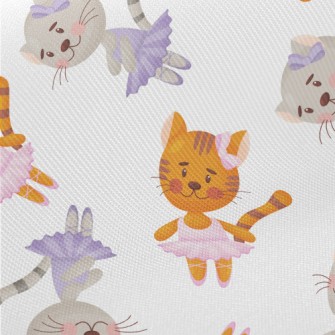 Cat Performing Ballet Midweight Cotton Poplin