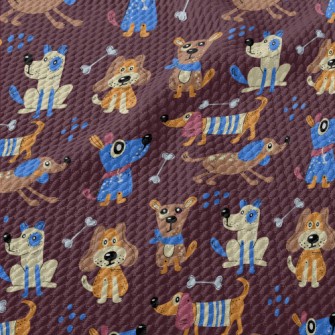 Nordic Style Two-color Dog Birdseye Piqué