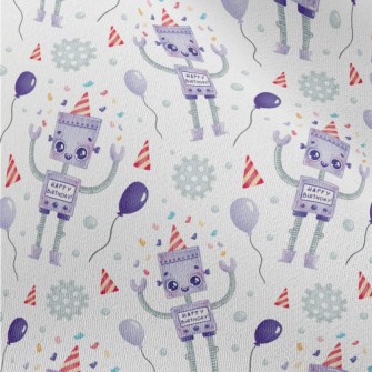 Cartoon Robot Celebrating Birt Chiffon