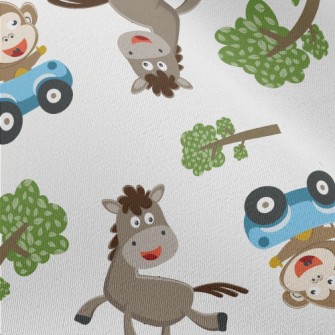 A Driving Monkey Chasing A Hor Chiffon