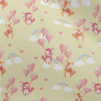 Fox Couple Floating In The Sky Chiffon