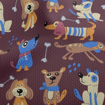 Nordic Style Two-color Dog Athletic Mesh Flat Back