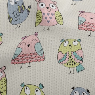 Unique Baby Owl Athletic Mesh Flat Back