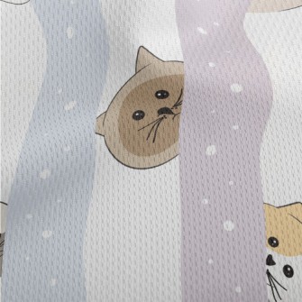 Cute Kitten Sticking Its Head  Athletic Mesh Flat Back