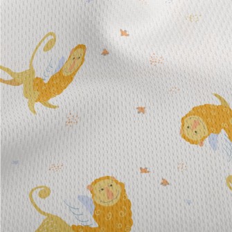 Weird Lion With Wings Athletic Mesh Flat Back