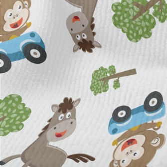 A Driving Monkey Chasing A Hor Terry