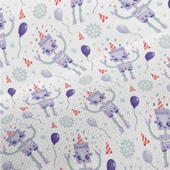 Cartoon Robot Celebrating Birt Performance Linen